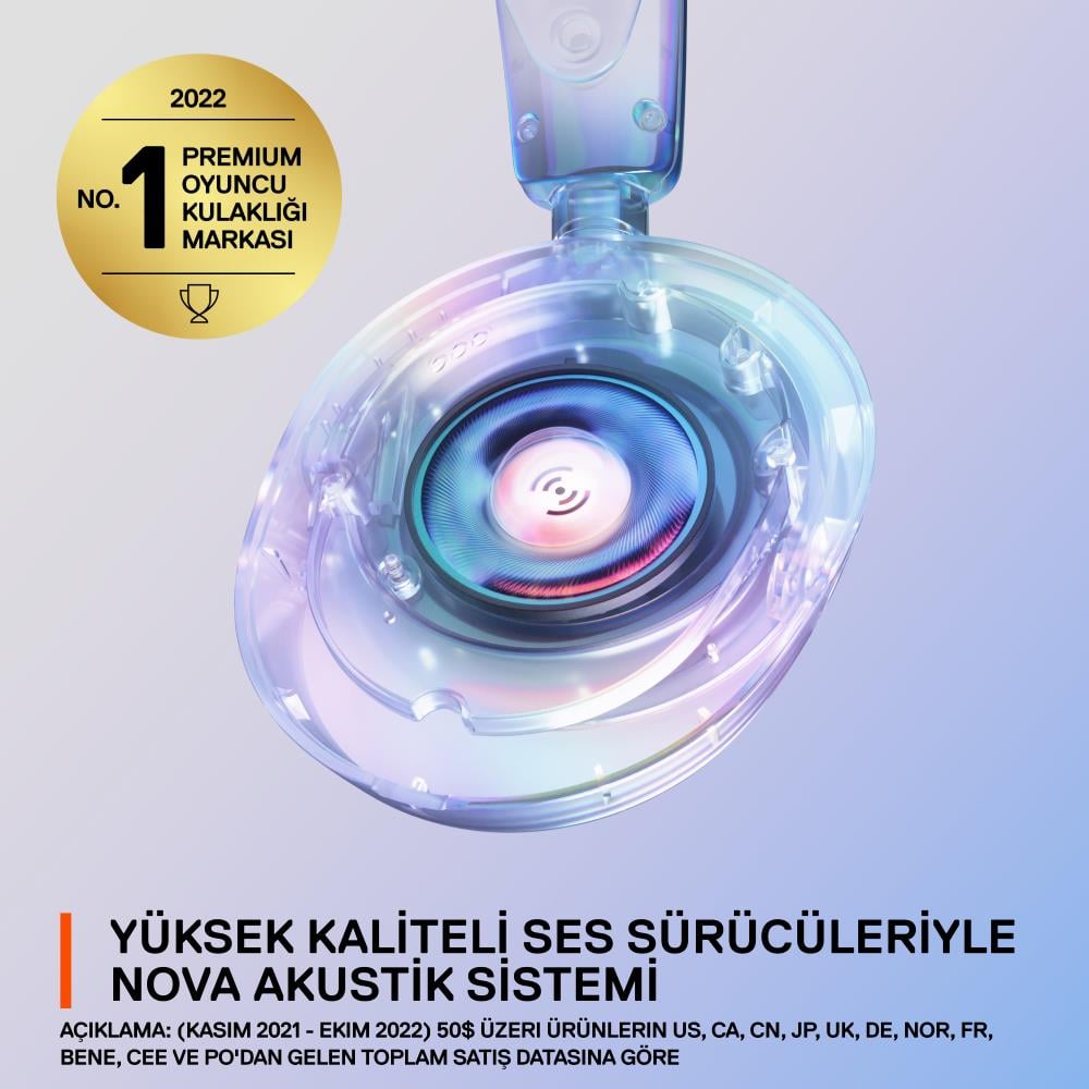 SteelSeries Arctis Nova 1 Kablolu Mikrofonlu Oyuncu Kulaklığı - Beyaz SSH61607