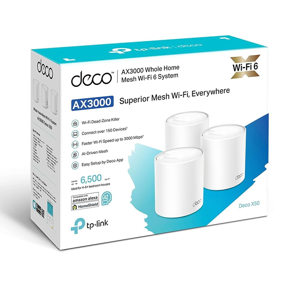 Tp-link Deco X50(3-pack)3 band ev wi-fi sistemi
