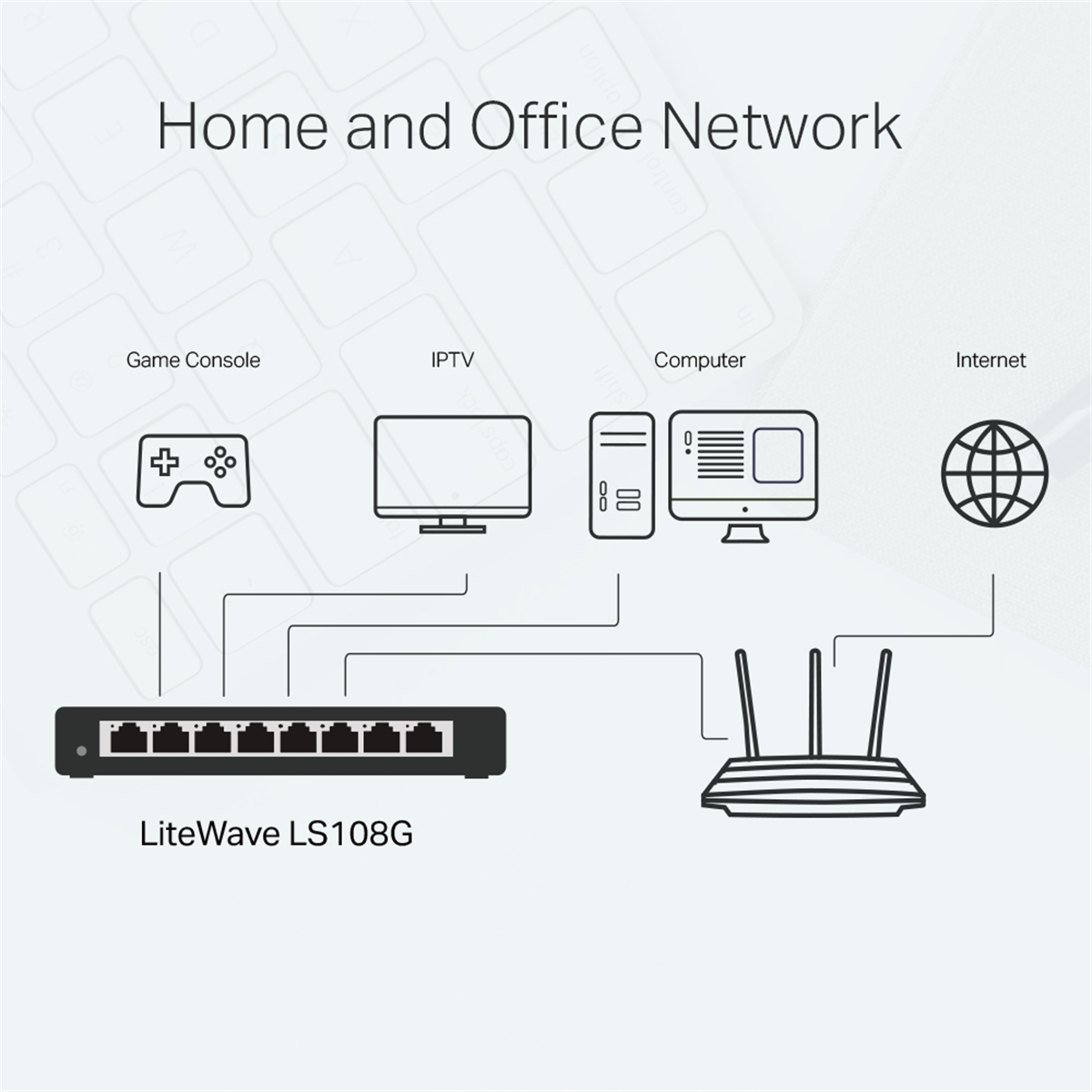 TP-Link LS108G 8 Port 10/100/1000 Mbps Gigabit Switch