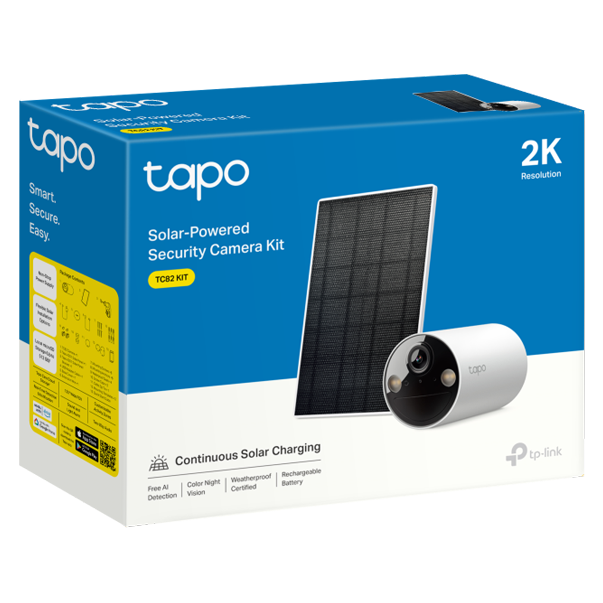 TP-Link TAPO TC82 KIT Güneş Enerjili 2K Dış Mekan Güvenlik Kamerası