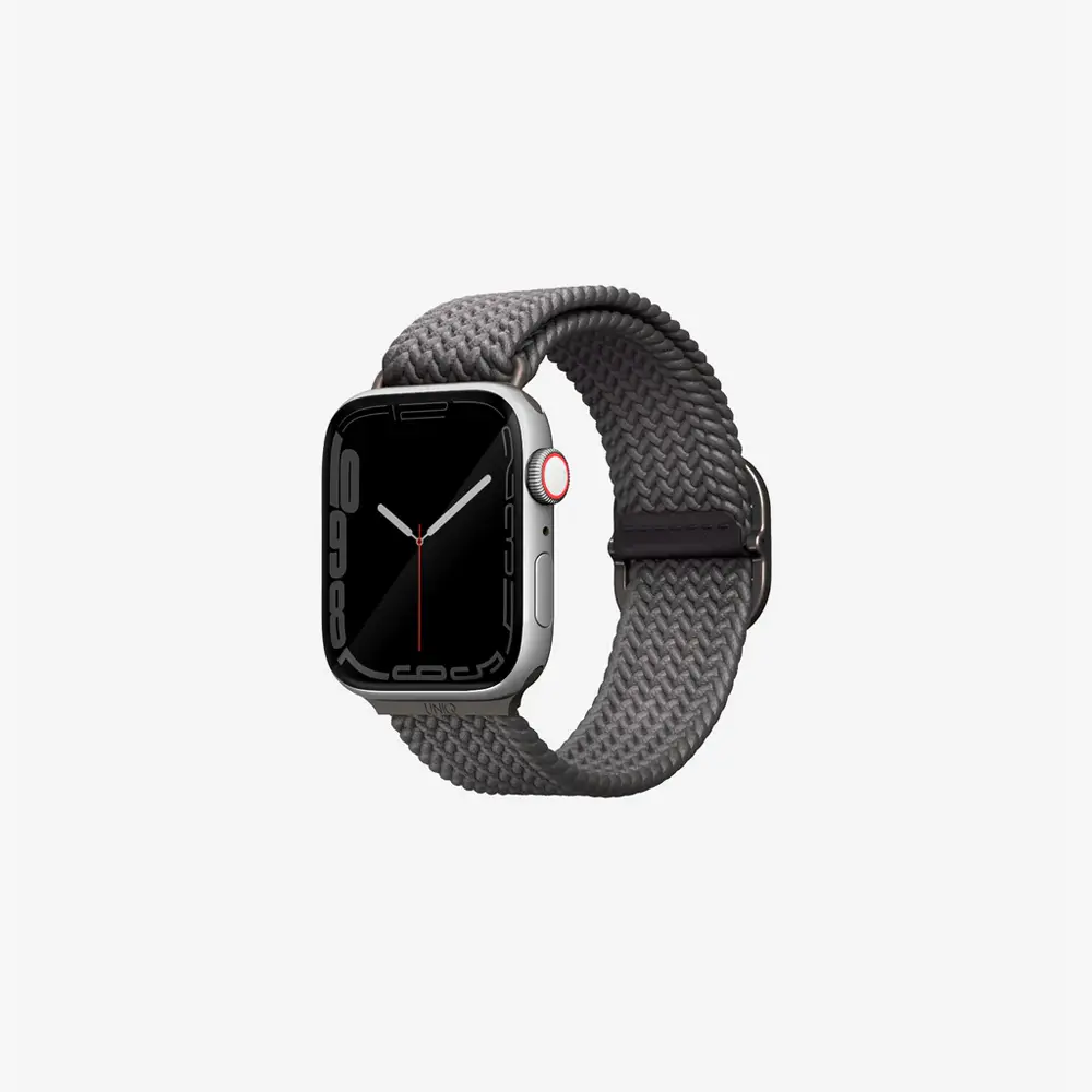UNIQ Apple Watch Aspen Adjustable Braided Loop Band (44/45/44MM) Grey UNIQ-44MM-ASPGRY