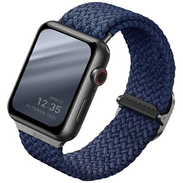 UNIQ Apple Watch Aspen Adjustable Braided Loop Band (46/45/44MM) Oxford Blue UNIQ-44MM-ASPOBLU