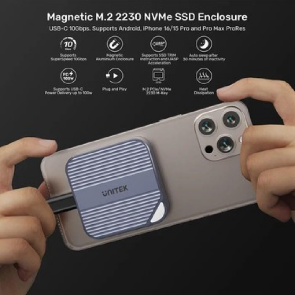 Unitek Manyetik NVMe SSSD Kutusu M.2 2230 (S1244AGY01)