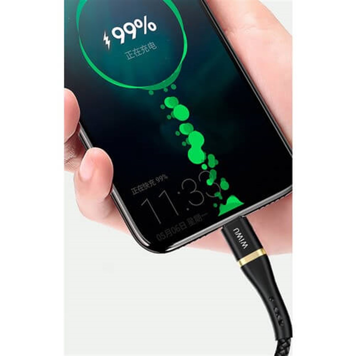 Wiwu Elite ED-102 Micro USB Şarj ve Data Kablo Siyah 1.2 mt