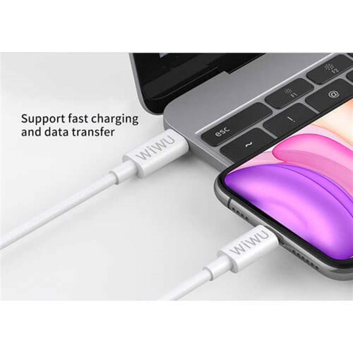 Wiwu USB-C To Lightning Şarj ve Data Kablo G90 2 mt  20W 