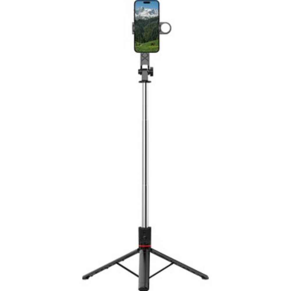 WiWU Wi-SE015 Bluetooth Selfie Çubuğu Tripod, LED Halka Işık ve 360°