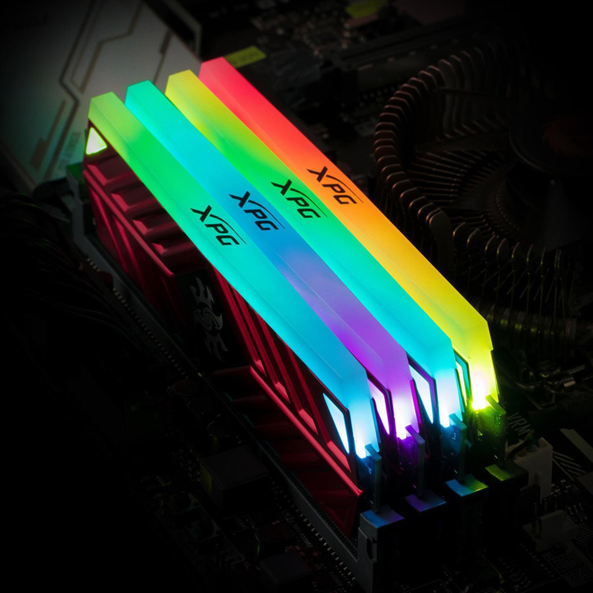 XPG 16GB (2x8GB) Spectrix D41 RGB Kırmızı 3200MHz CL16 DDR4 Dual Kit Ram