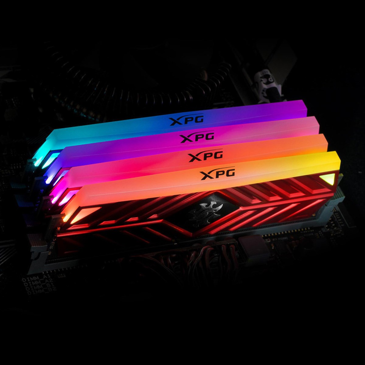 XPG 16GB (2x8GB) Spectrix D41 RGB Kırmızı 3200MHz CL16 DDR4 Dual Kit Ram