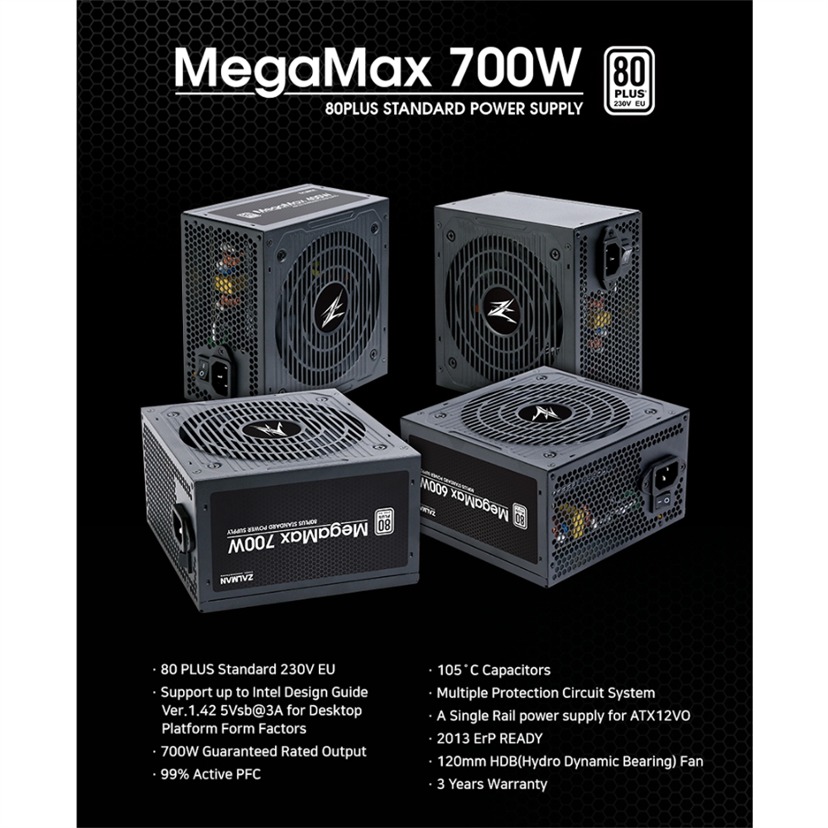 Zalman ZM700-TXII 700W+80 12CM Çift Forward Psu