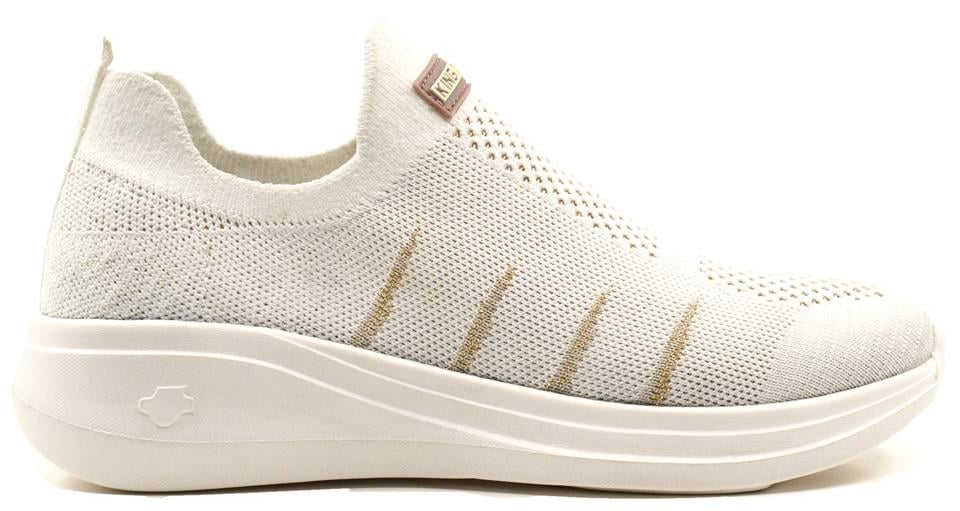 King PaoloKing Paolo D5086 AEREPOL - BEYAZ - ALTIN - BAYAN AYAKKABI,Örgü Yürüyüş Ayakkabısı