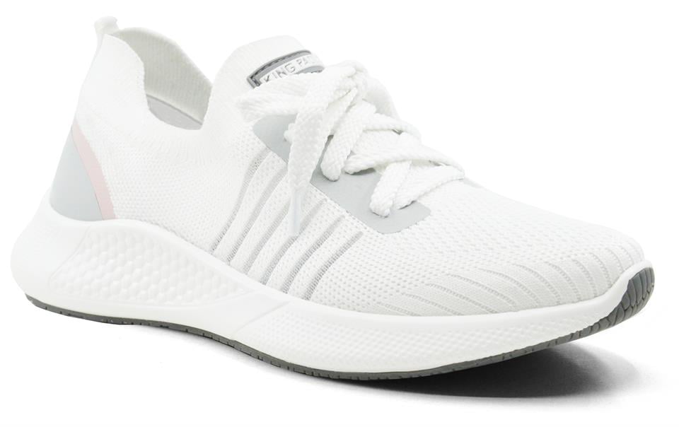 King PaoloKing Paolo D5104 İZMİR - BEYAZ - PEMBE - BAYAN AYAKKABI,Örgü Yürüyüş Ayakkabısı