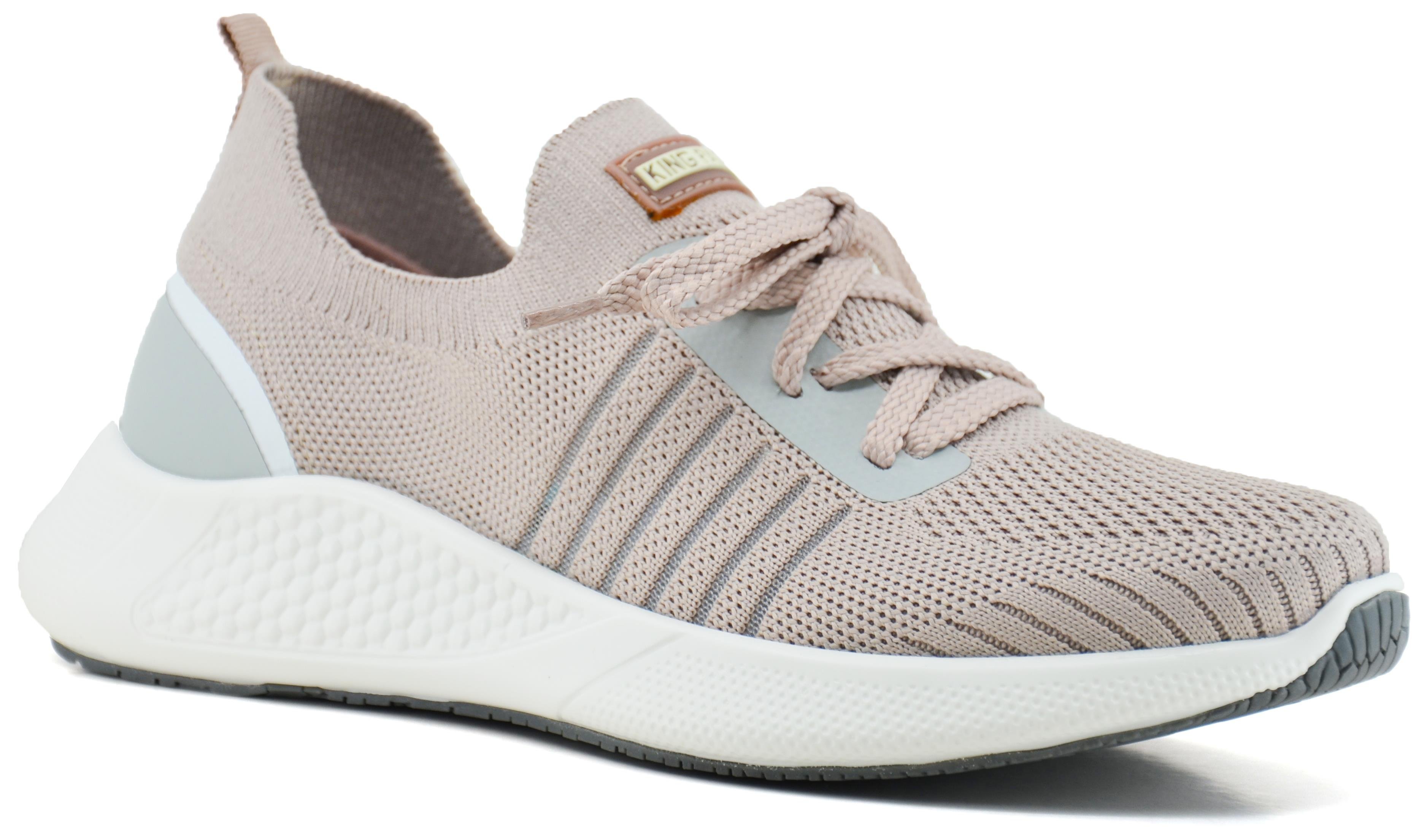 King PaoloKing Paolo D5104 İZMİR - PUDRA - KADIN AYAKKABI,Örgü Yürüyüş Ayakkabısı