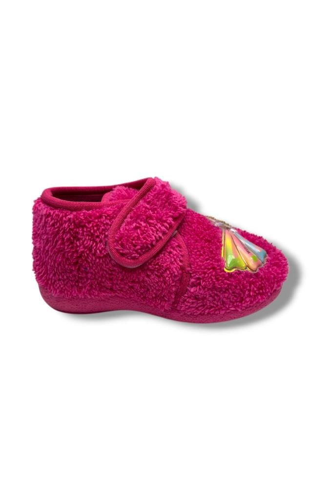 Akınal 1020.P.818-26 Snow Queen Figürlü Cırtlı Kız Çocuk Halı Ayakkabı 25-30