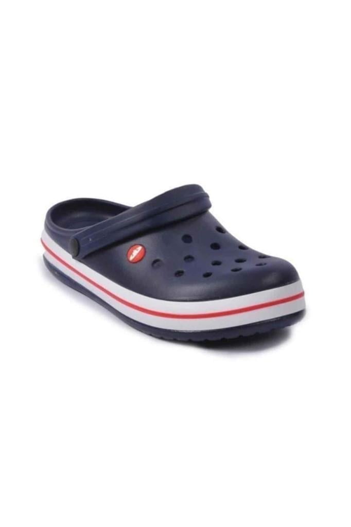 Akınal E195.M.0025-26 Anatomik Erkek Sabo Terlik Lacivert Beyaz Kırmızı 46-47