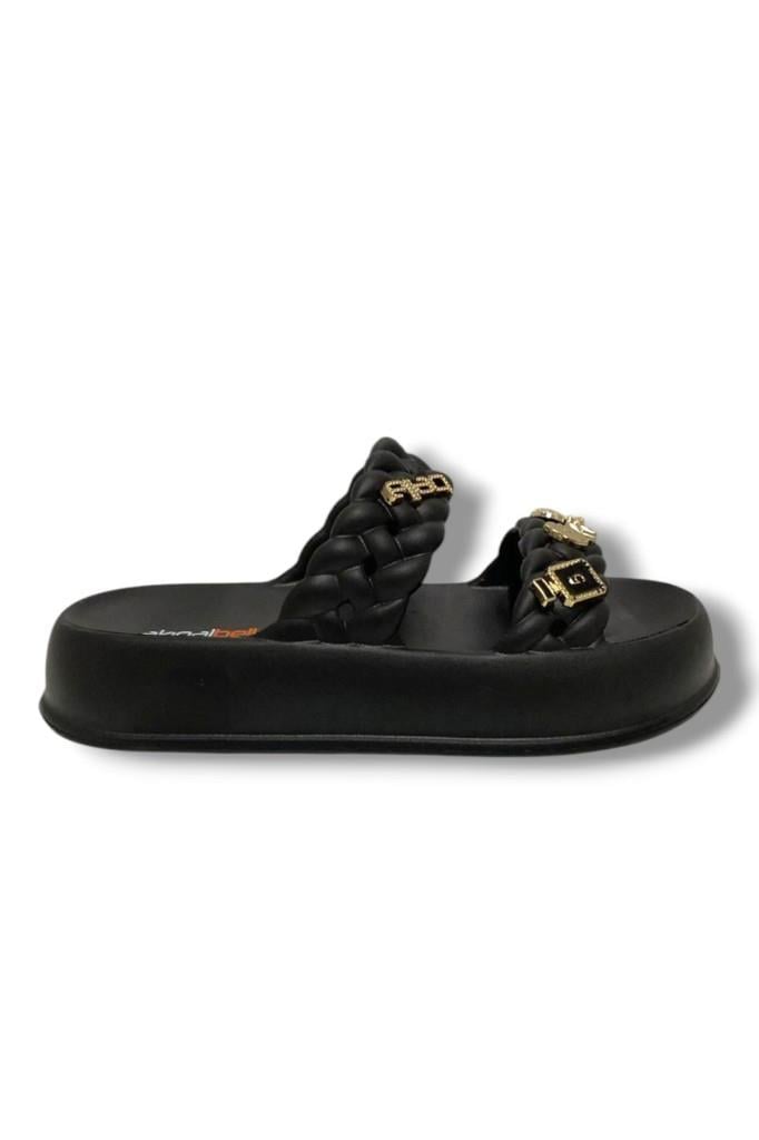 Akınal E423.Z.0001 Eva Anatomik Çift Bant Tokalı Kadın Terlik