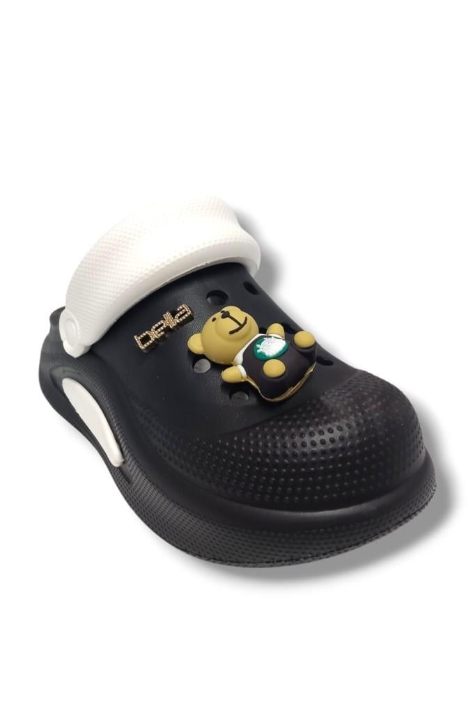 Akınal E468.Z.0002-25 Figürlü Anatomik Sabo Terlik Siyah Beyaz 36-40