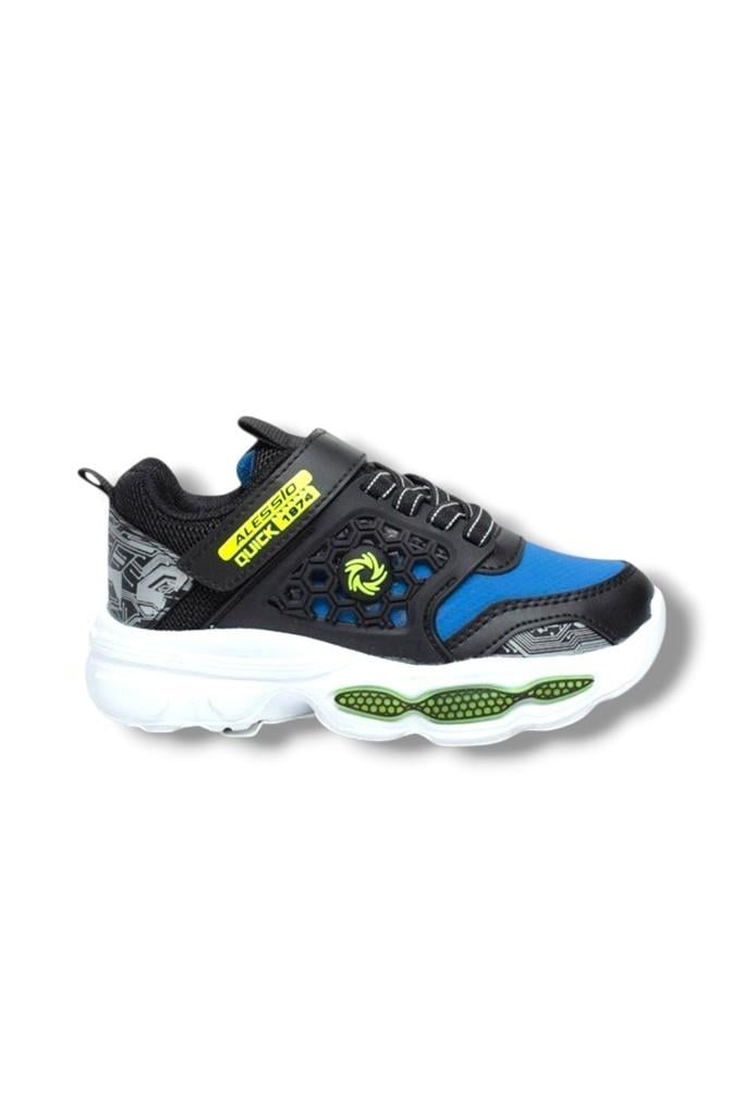 Alessio 019-26 Cilt Anatomik Filet Çocuk Sneaker Siyah Sax 31-35