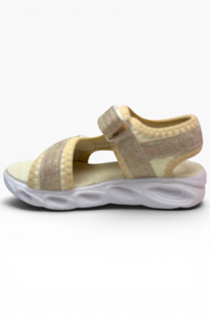 Arzen Bebe 229-26 Simli Işıklı Cırtlı Anatomik Kız Çocuk Sandalet 26-30