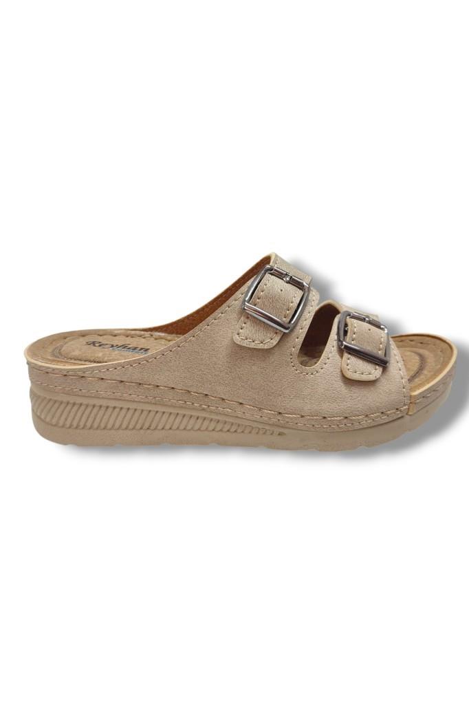 Avox 765-25 Çift Tokalı Comfort Kadın Terlik