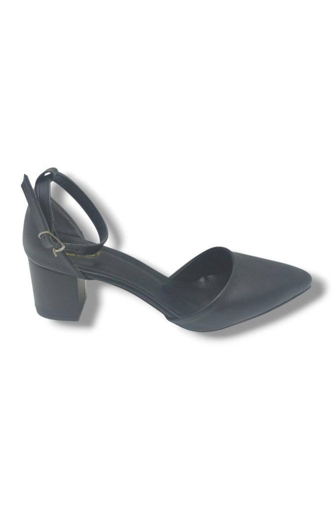 C-Shoes CV104-26 Cilt Sivri Burun Kalın Topuklu Karnıyarık Kadın Ayakkabı(6cm) 41-42