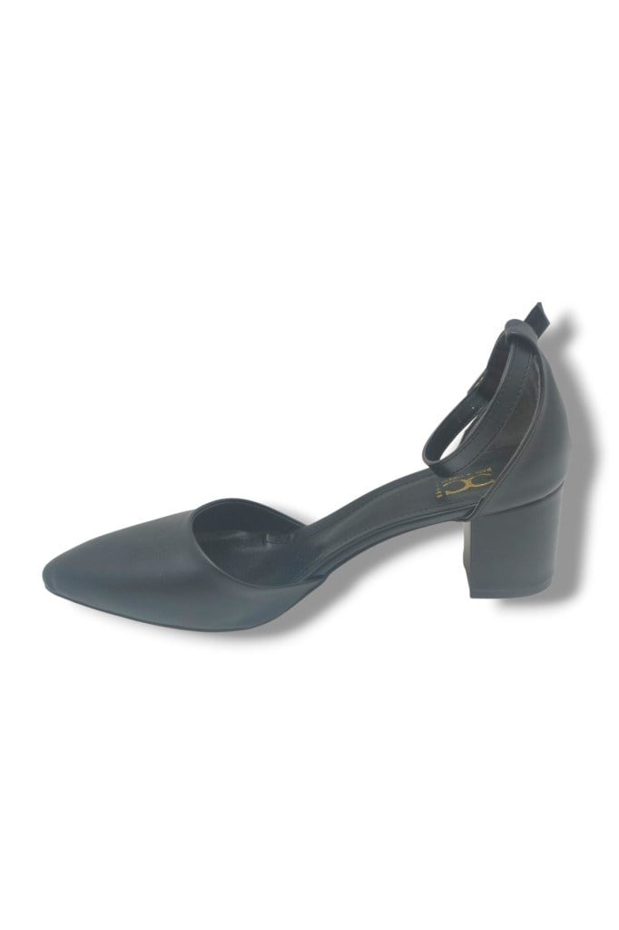 C-Shoes CV104-26 Cilt Sivri Burun Kalın Topuklu Karnıyarık Kadın Ayakkabı(6cm) 41-42