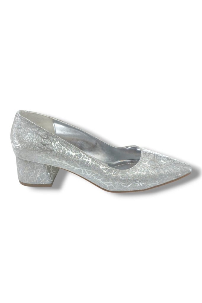 C-Shoes LH1000-26 Simli Aynalı Kalın Topuklu Kadın Ayakkabı(6cm) 41-42