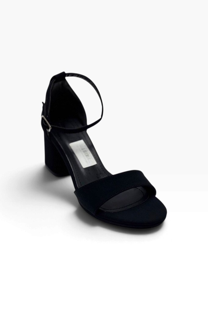 C-Shoes VM307-26 Saten Tek Bant Kalın Topuk Kadın Sandalet