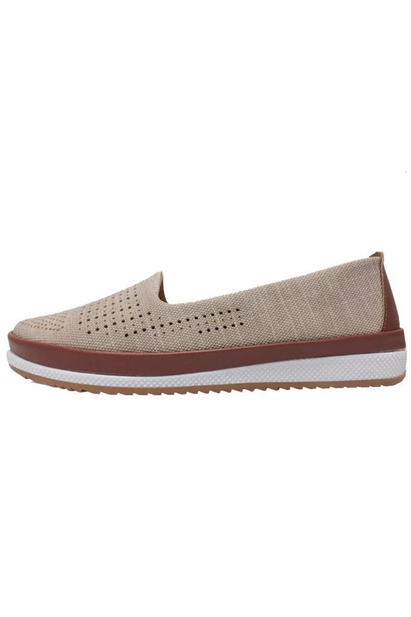 Dinçoflaz A130-1 Baskı Deri Fashıon Kadın Ayakkabı