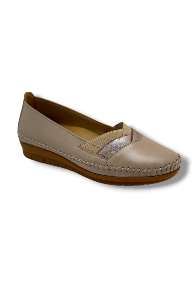 Ellanor 3816-26 Hakiki Deri Parlak Garni Detaylı Anatomik Kadın Ayakkabı 35-41