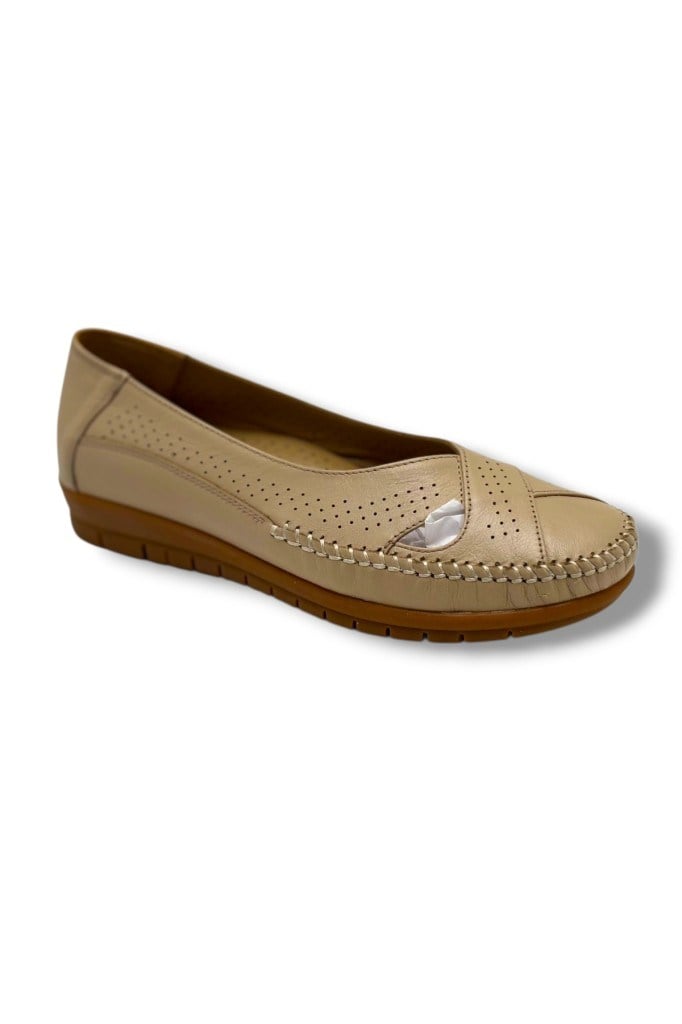 Ellanor 7031-26 Hakiki Lazerli Cilt Deri Anatomik Kadın Ayakkabı 35-41