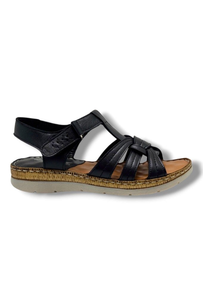 Ellanor S-050-26 Hakiki Deri Anatomik Taban Kadın Sandalet