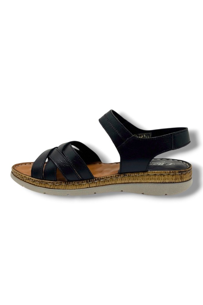 Ellanor S-414-26 Hakiki Deri Çapraz Bant Anatomik Kadın Sandalet