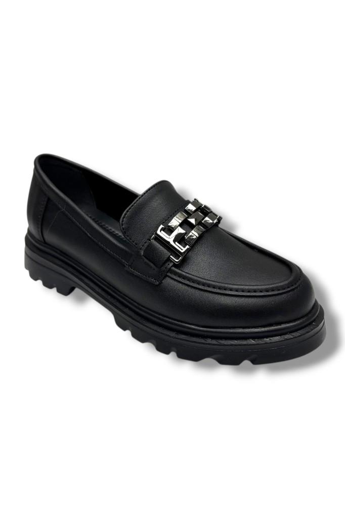 Fancy 801-26 Deri Loafer Tokalı Anatomik Kadın Ayakkabı