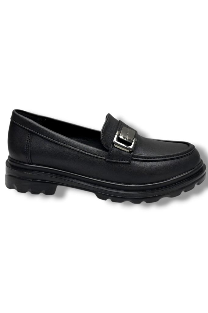 Fancy 836-26 Deri Loafer Tokalı Anatomik Kadın Ayakkabı