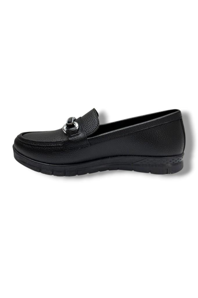 İremsu 457-26 Baskı Deri Tokalı Anatomik Comfort Kadın Ayakkabı 40-42