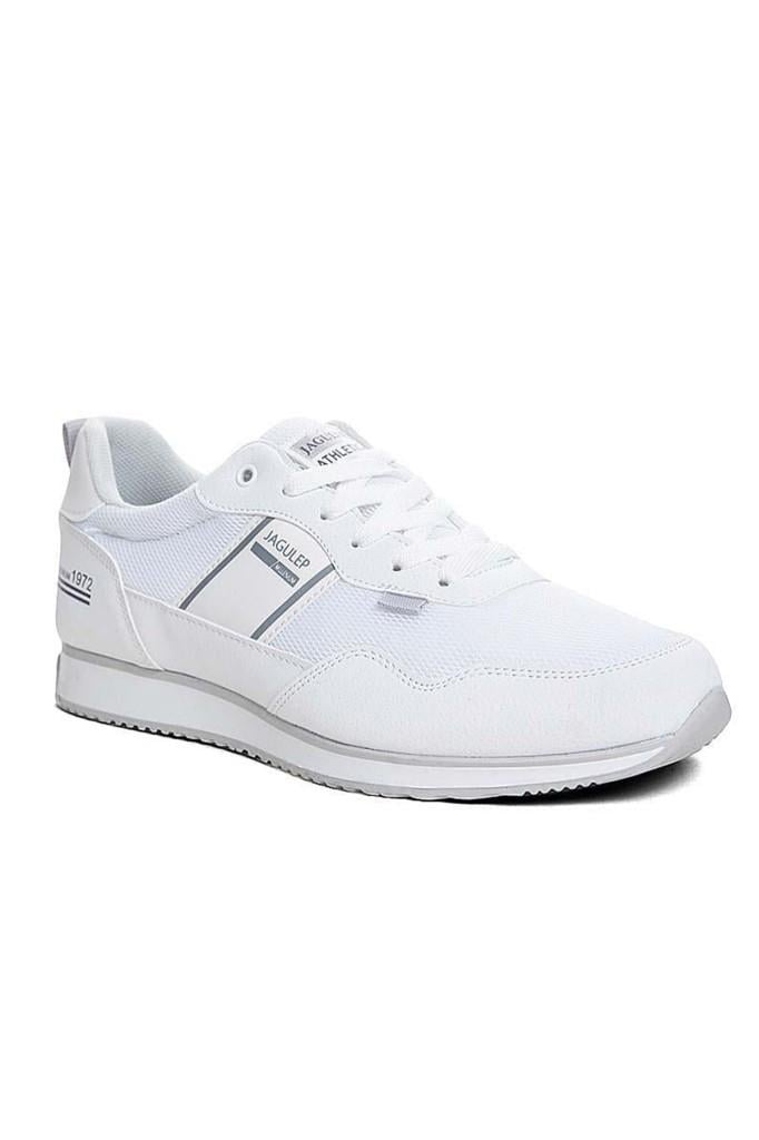 Jagulep Bugatti Deri Anorak Anatomik Erkek Sneaker Beyaz Buz