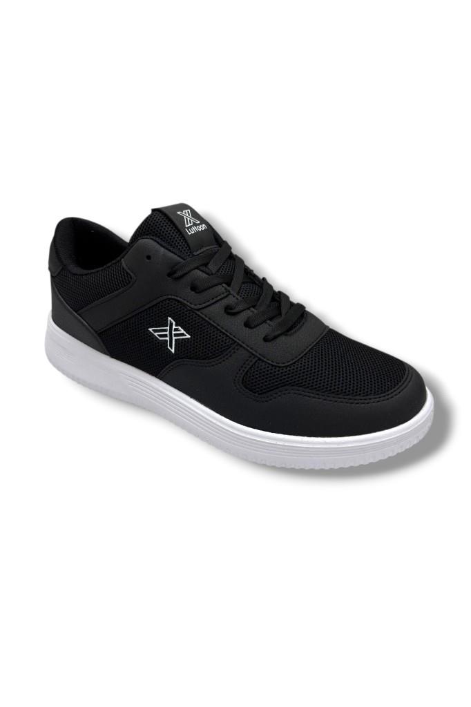 Luttoon 4027-26 Deri Anorak Anatomik Erkek Sneaker Siyah Beyaz 45-48