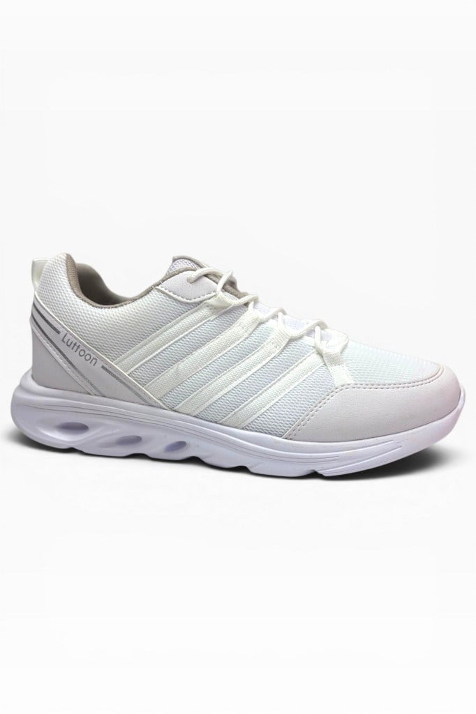 Luttoon 4138-26 Anorak Fashıon Anatomik Erkek Sneaker Beyaz Gümüş