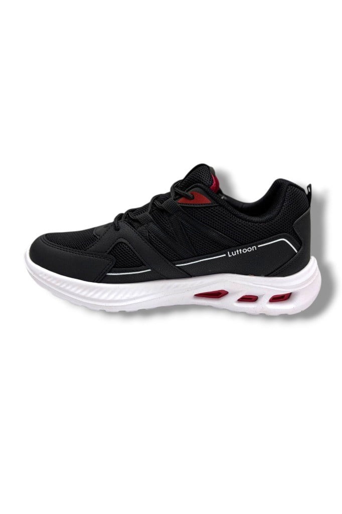 Luttoon 4157-26 Anorak Anatomik Erkek Sneaker Siyah Beyaz Kırmızı