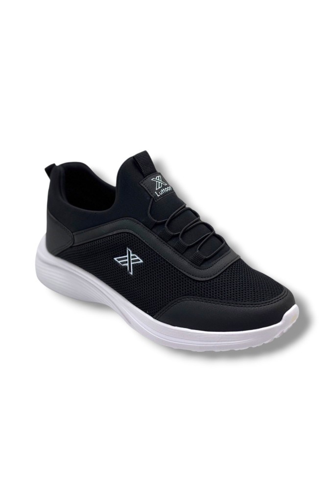 Luttoon 4194-26 Anorak Slip On Anatomik Erkek Sneaker Siyah Beyaz