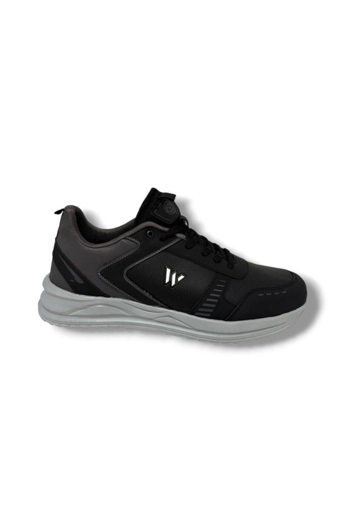 Magg Point 5310-26 Deri Trend Erkek Sneaker Siyah Füme 45-47
