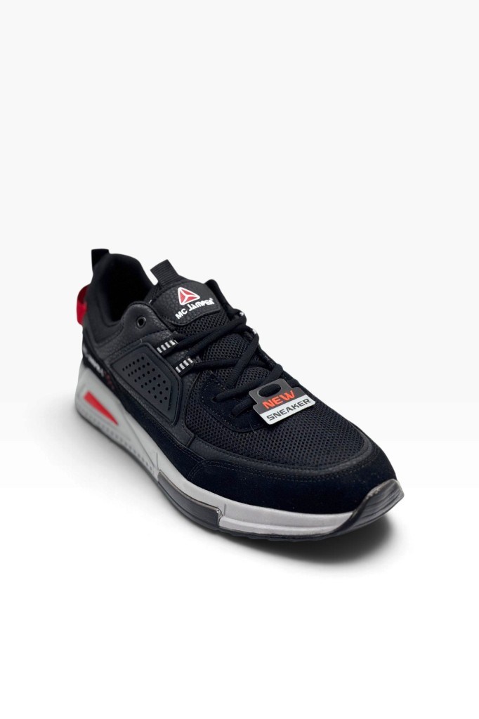 Marco Jamper 2137-27 Anorak Erkek Battal  Sneaker Siyah Buz Kırmızı 44-47