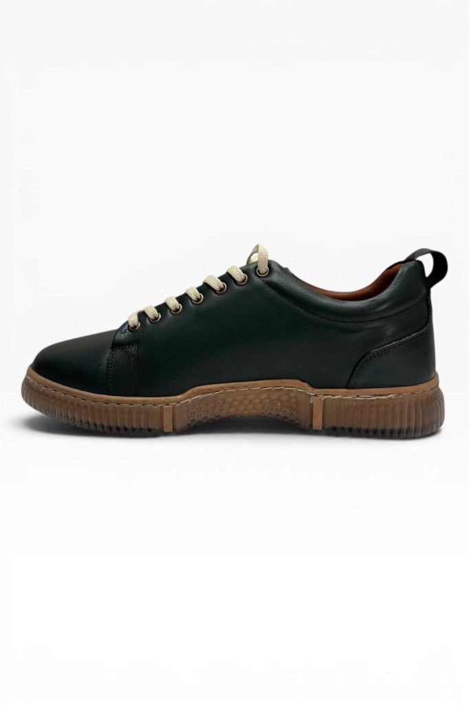 ME&KA 243-26 Hakiki Deri Bağcıklı Anatomik Taban Erkek Sneaker