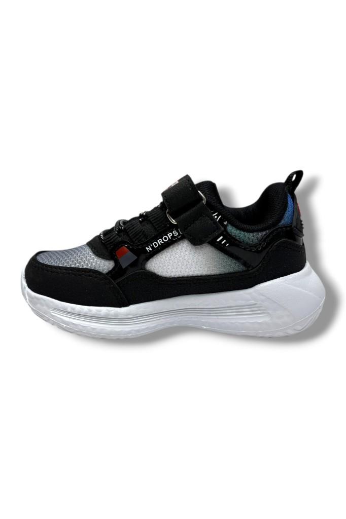Ndrops 028-26 Anorak Anatomik Çocuk Sneaker Siyah Kırmızı 26-30