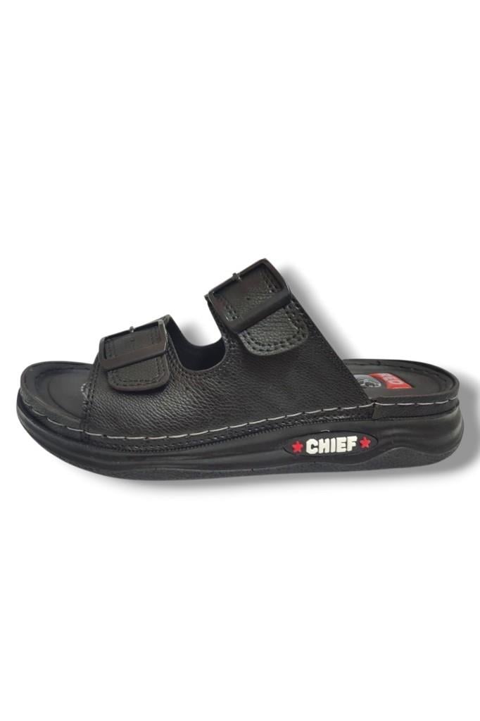 Pera 05-25 Anatomik Çift Bant Tokalı Erkek Terlik