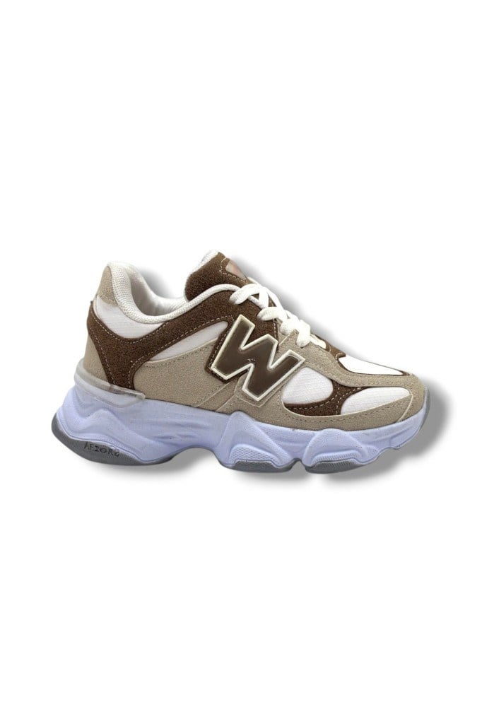 Pro Kids 5055-26 Anatomik Çocuk Sneaker Bej Kahve 31-35