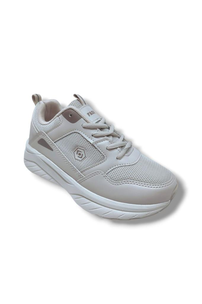 Queen Step 2110-25 Deri Anorak Anatomik Sneaker Bej Kahve 36-40