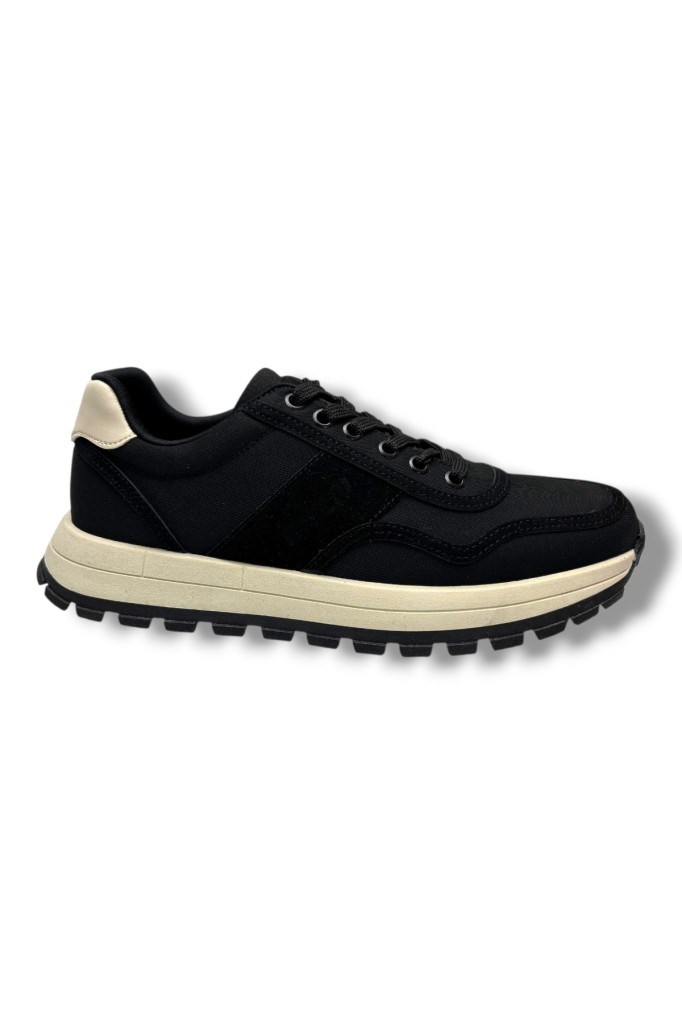 RYT 26YM Med-26 Keten Anatomik Taban Erkek Sneaker Siyah Bej
