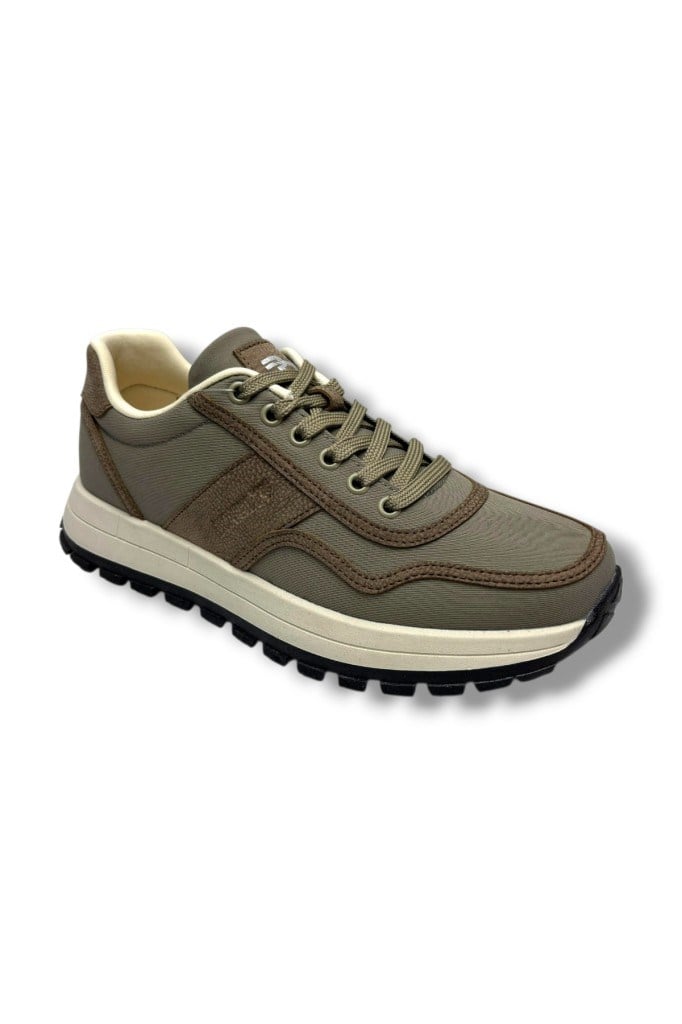 RYT 26YM Med-26 Keten Anatomik Taban Erkek Sneaker Zeytin Bej