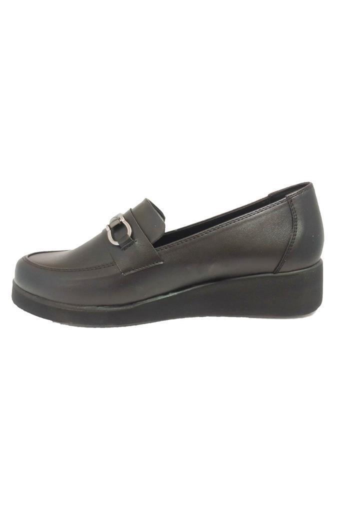 Sdf 706-24 Deri Casual Anatomik Dolgu Topuk Kadın Ayakkabı